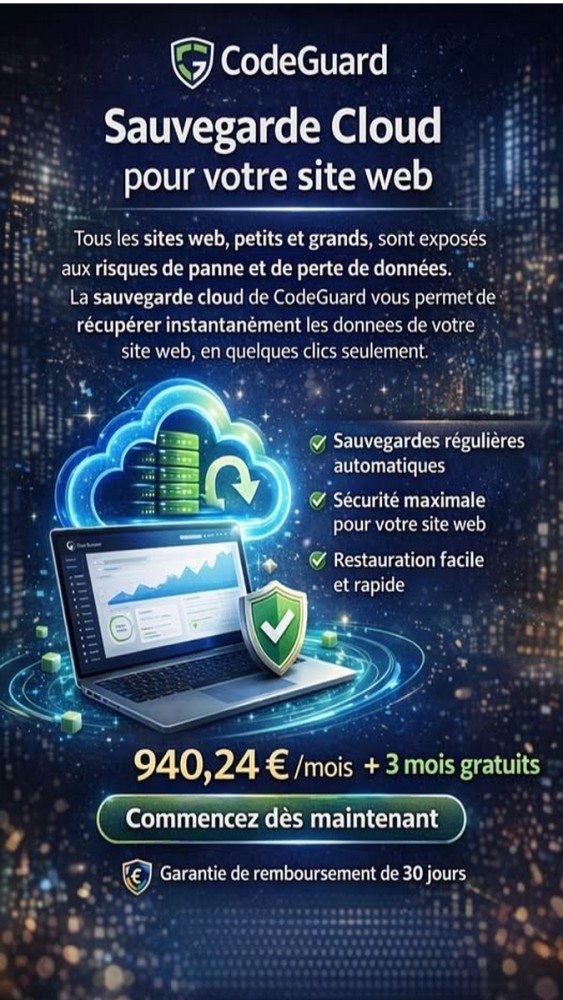 PROTÉGEZ VOTRE SITE WEB AVEC CODEGUARD !