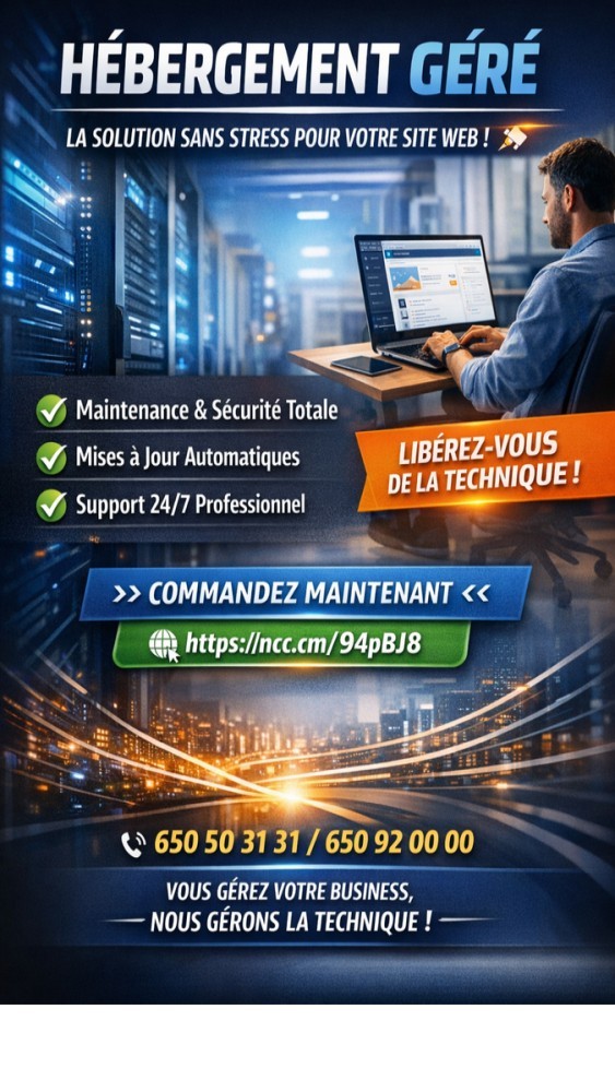 HÉBERGEMENT GÉRÉ – LA SOLUTION SANS STRESS POUR VOTRE SITE WEB !