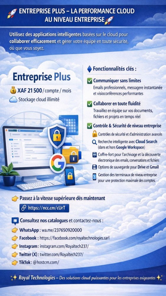 ENTREPRISE PLUS – LA PERFORMANCE CLOUD AU NIVEAU ENTREPRISE
