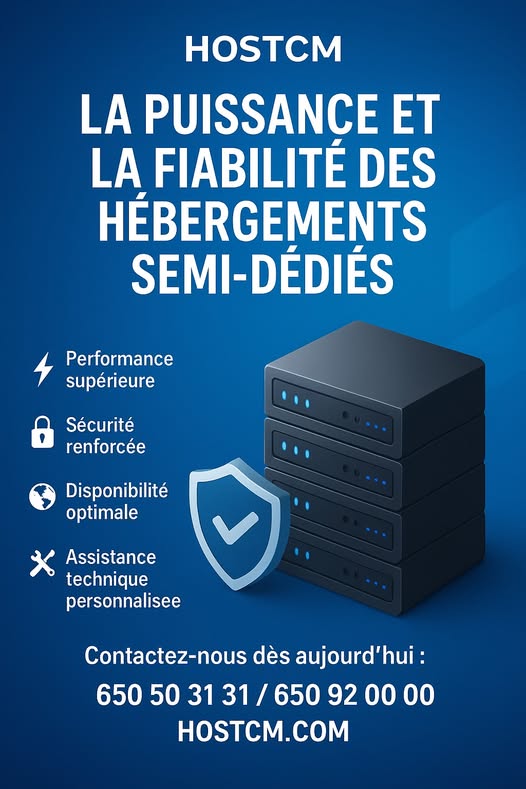 💻 HOSTCM — La Puissance et la Fiabilité des Hébergements Semi-Dédiés 🌐