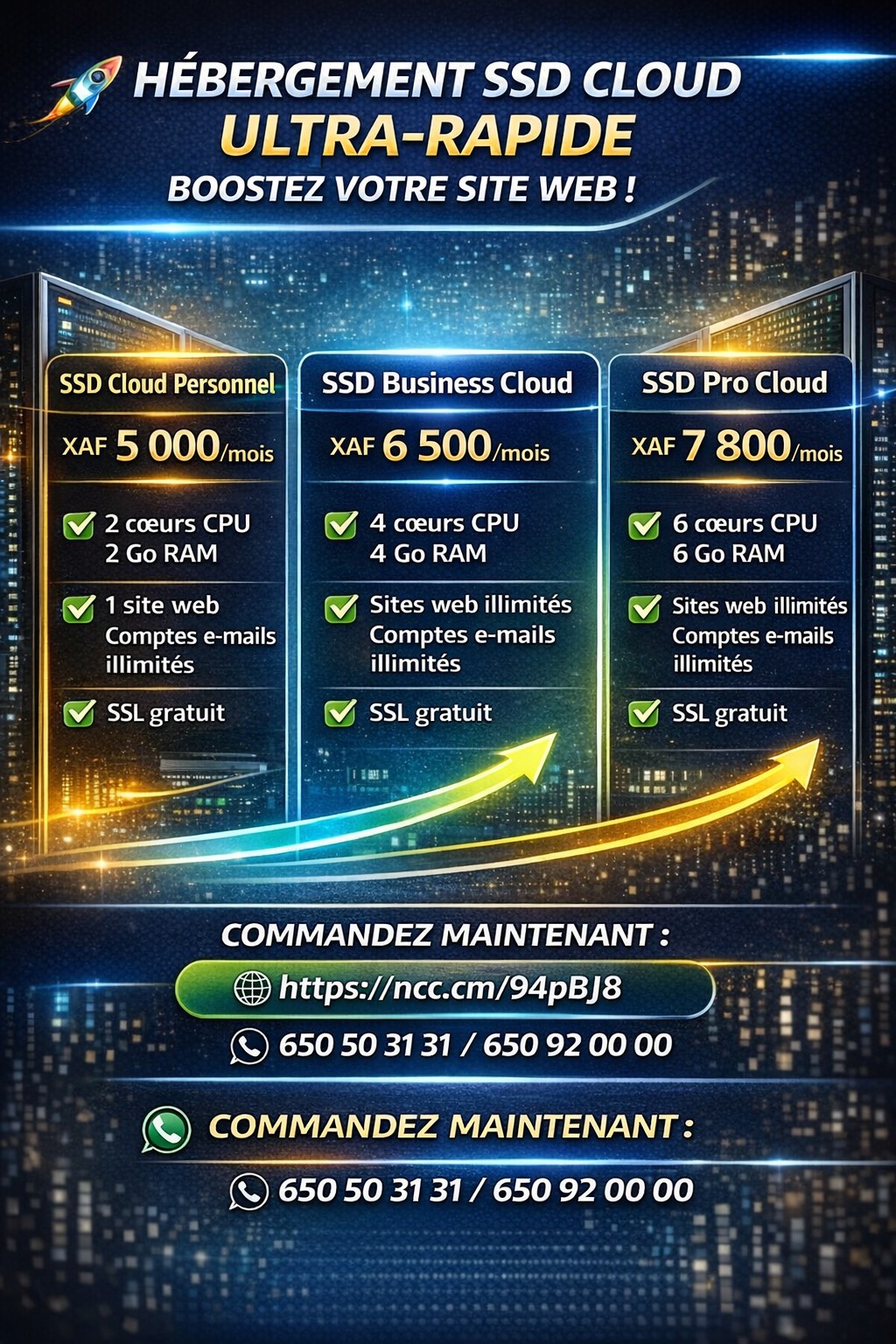 🚀 Hébergement SSD Cloud Ultra-Rapide – Boostez votre site web !