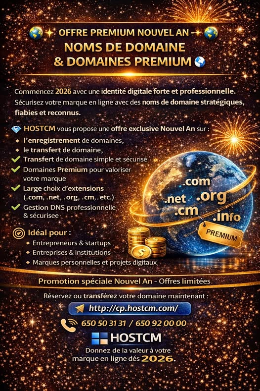 🌟🌍 Offre Premium Nouvel An – Noms de Domaine &amp; Domaines Premium 🌍🌟